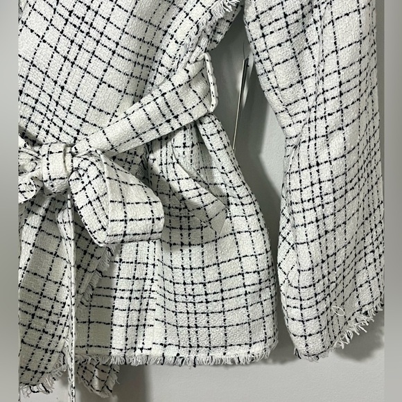 NWT Eloquii Plus Size White Houndstooth Blazer Coat size 24 Business Casual - Picture 6 of 6